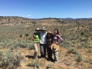 Conservation Research field crew, from left to right: Crew leader Meaghan Petix, Interns Liza Holtz, Ari Frietag and Sarai Carter.