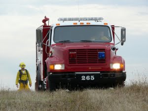 One of the fire engines at Lupine Meadows